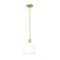 Z-Lite Margo 1 Light Pendant, Olde Brass & White 7500P10-OBR - alternate 7